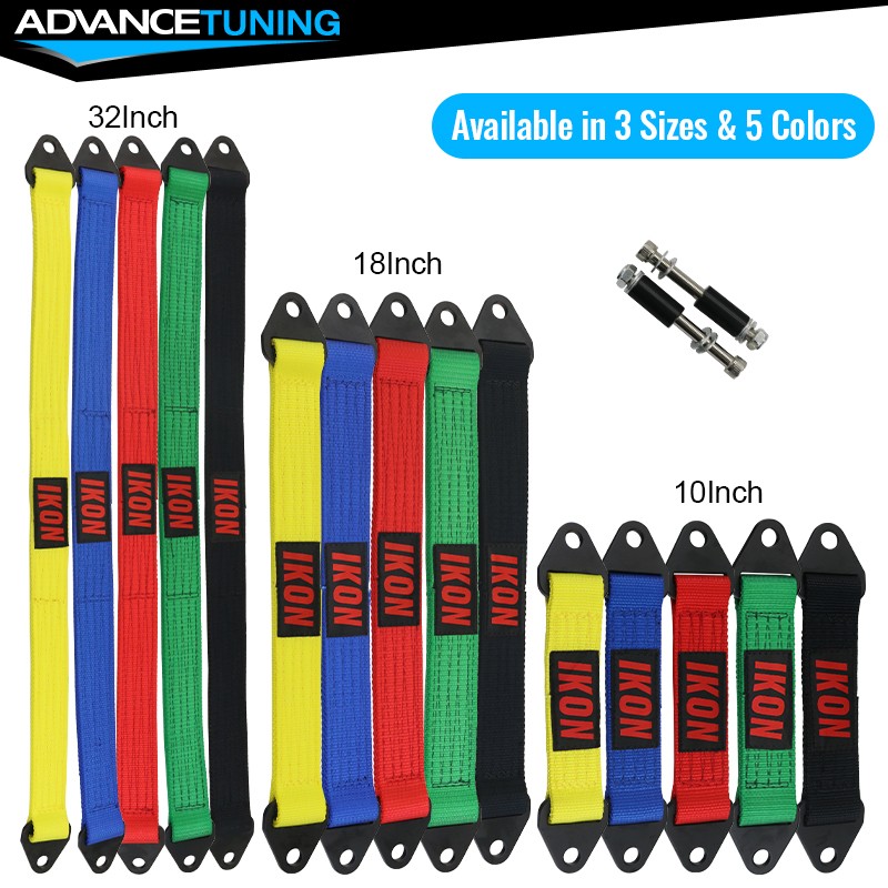 Fits Universal 18" Limit Strap Shock Suspension Travel 4 Layers Webbing Black