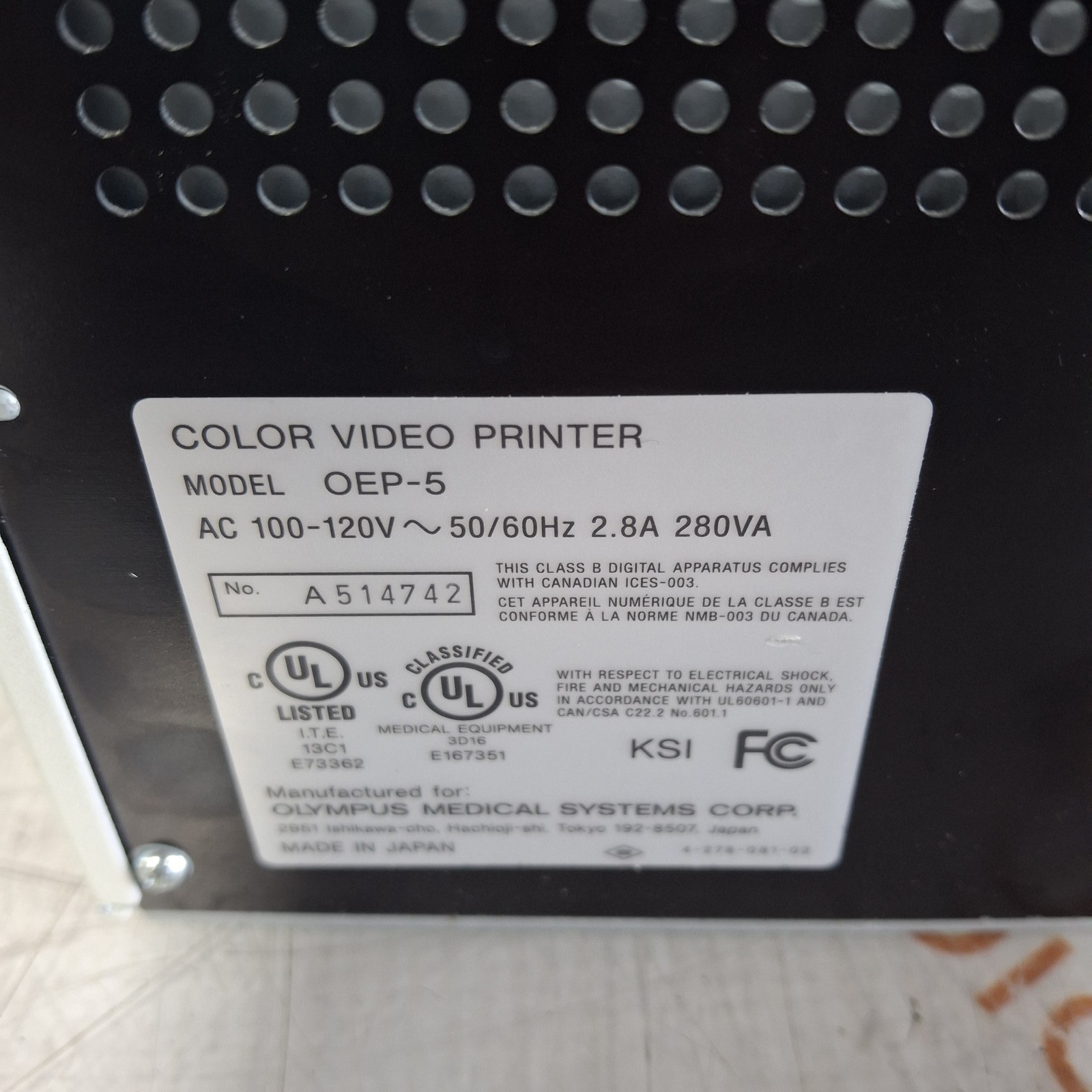 Olympus OEP-5 Color Video Printer