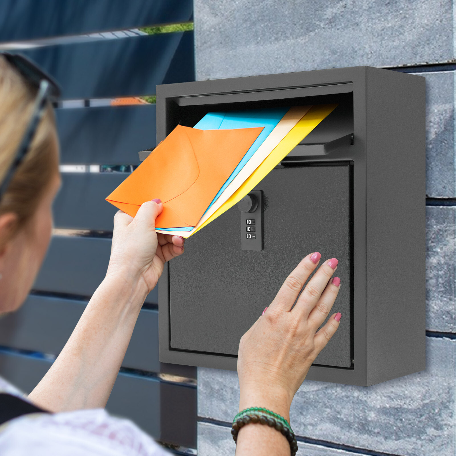 Mailbox, Wall-mounted Mailbox, Mailbox With Combination Lock