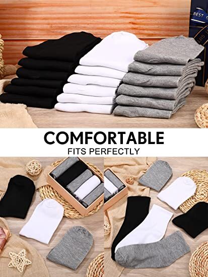Lot 12 Pairs Mens Womens Ankle/Quarter Crew Socks Sport Casual Cotton Socks US