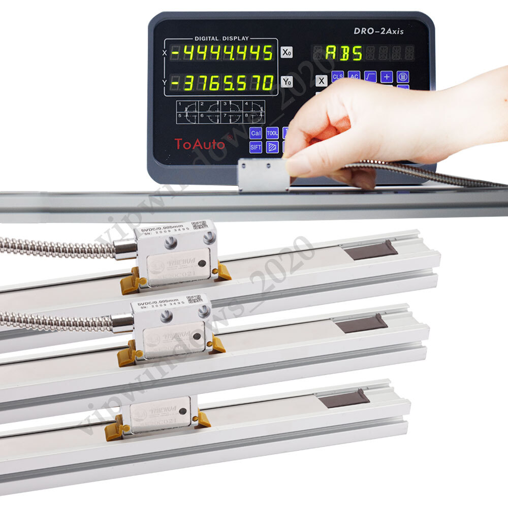 TOAUTO Digital Readout DRO Read Head Sensor 1um Magnet Linear Scale 100mm-6000mm