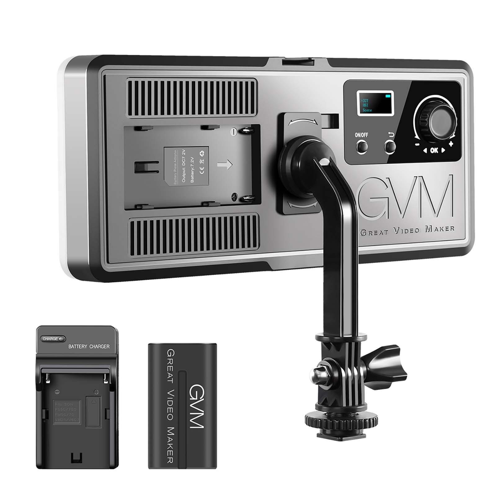GVM On-Camera Portable RGB 162 LED Panel Video Fill Light APP Control for Camera
