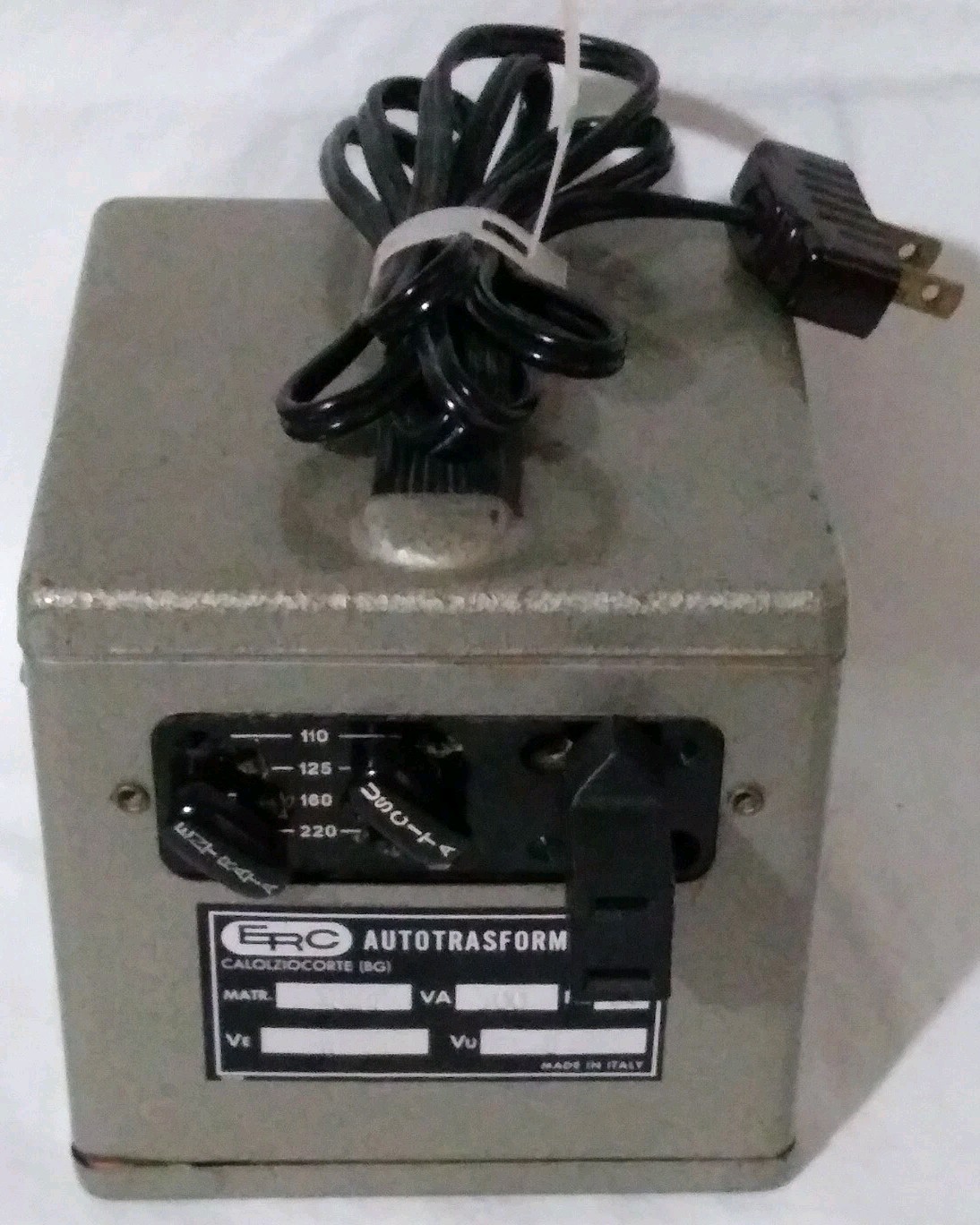 Vintage ERC Calolziocorte Auto Transformer Italy. Tested B10