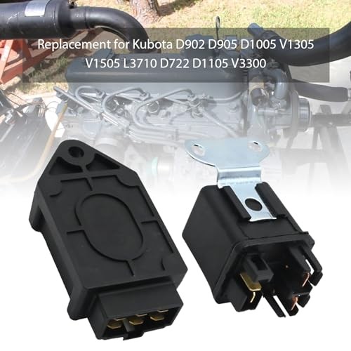 Glow Plug Relay & Controller Kit, Replacement for Kubota D902 D905 D1005 V1305