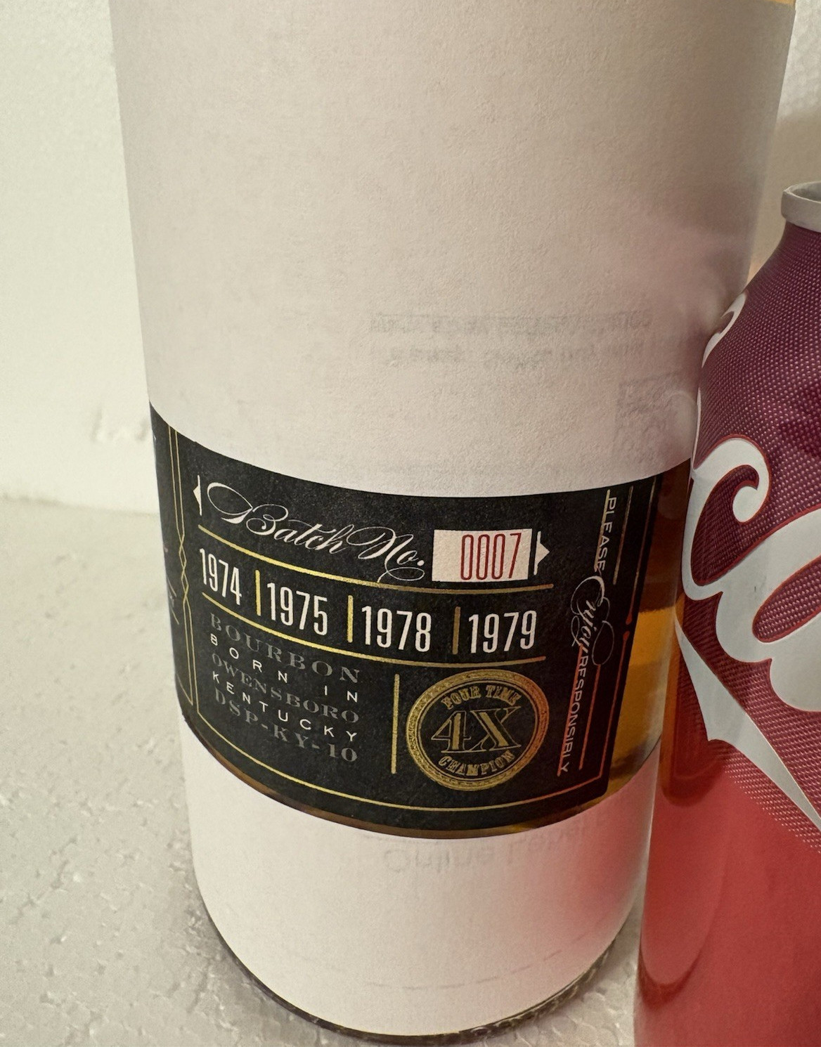 BATCH 7 TERRY BRADSHAW 750ML Clear Bourbon Bottle Crafts Lamp Lights Bar Empty