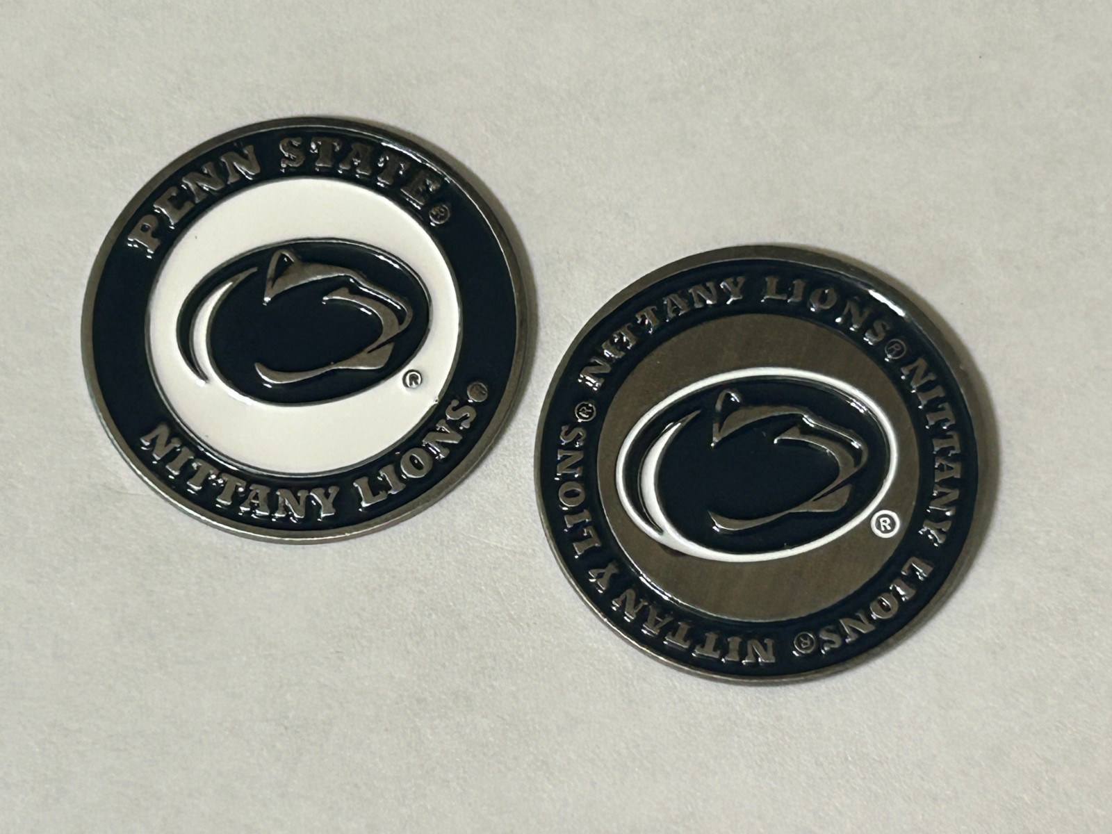 Penn State Nittany Lions 1" Diameter Double Sided Magnetic Golf Ball Marker NCAA