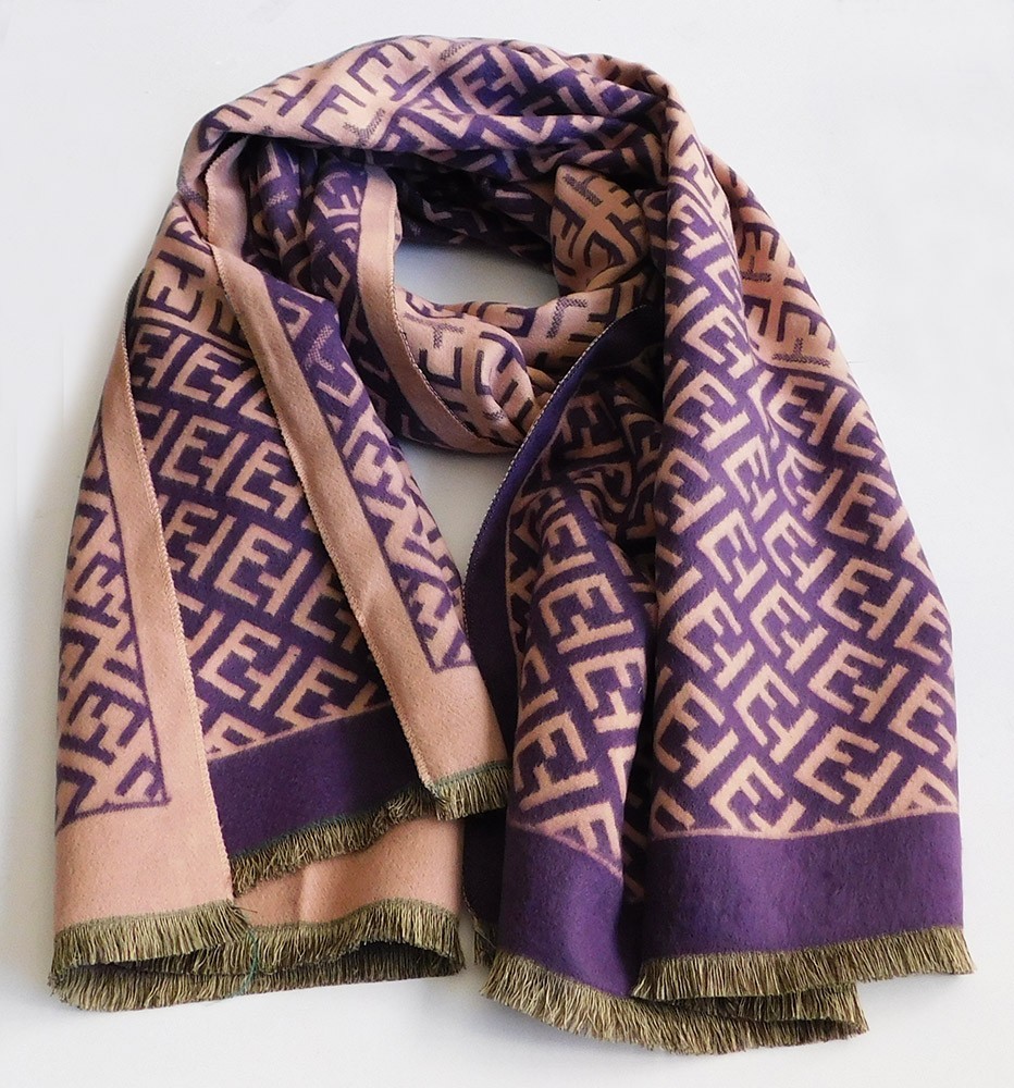 New Fashion Winter Luxury Design Double Side Cashmere Feel Soft Scarf Purple1102