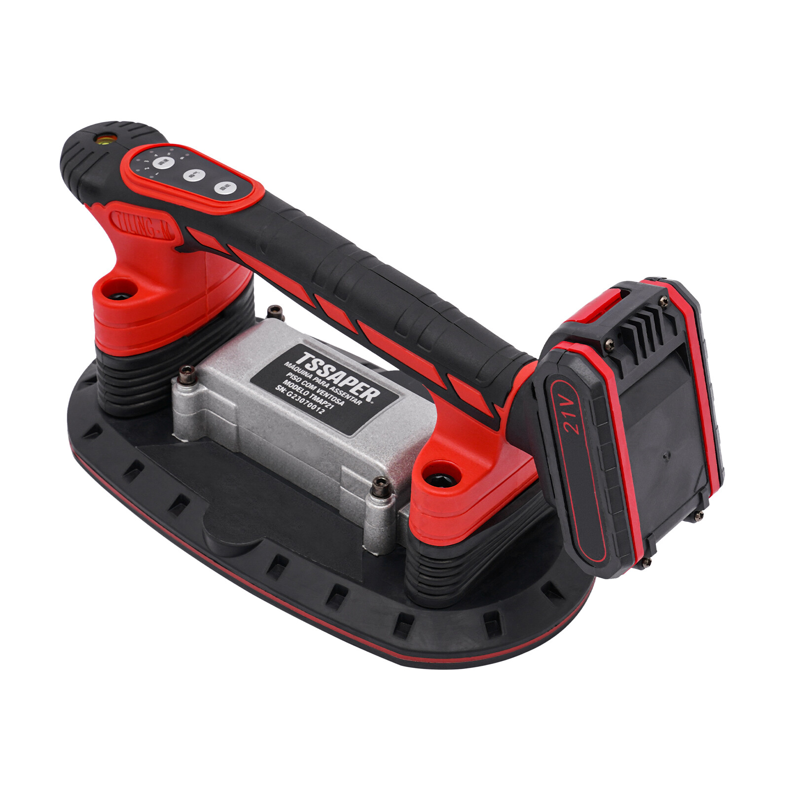 21V Handheld Tile Vibration & Suction Tool 6-Speed Dual-Mode 2×2000mAh