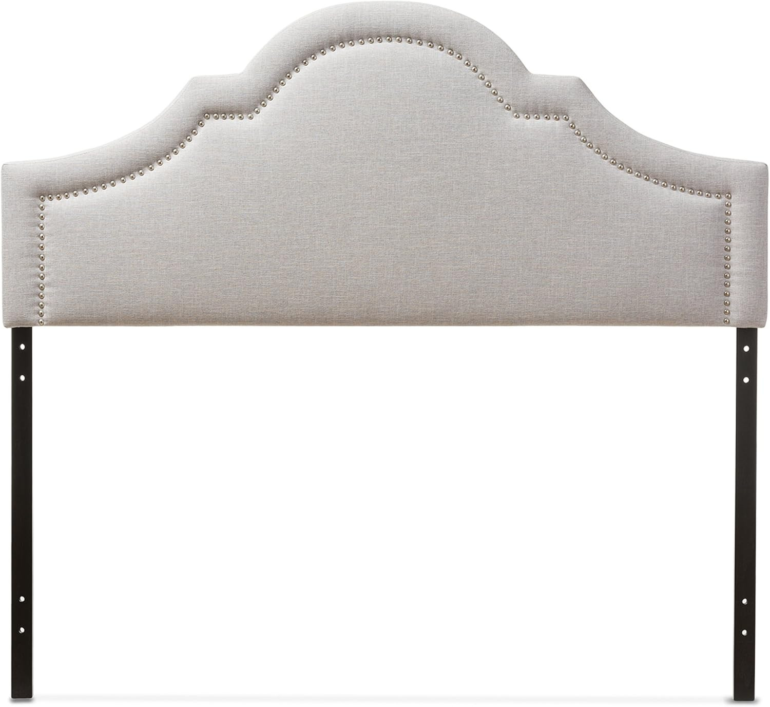 Jardan Modern Fabric Upholstered Full Headboard, Greyish Beige