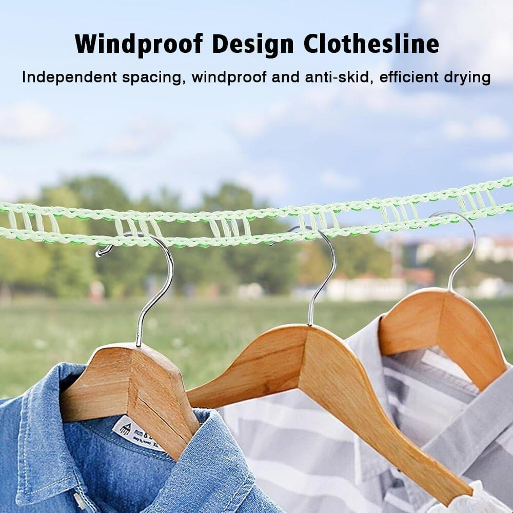 Clothesline,3 Pack Clotheslines for Outside, Adjustable Clothes Line，Windproof C