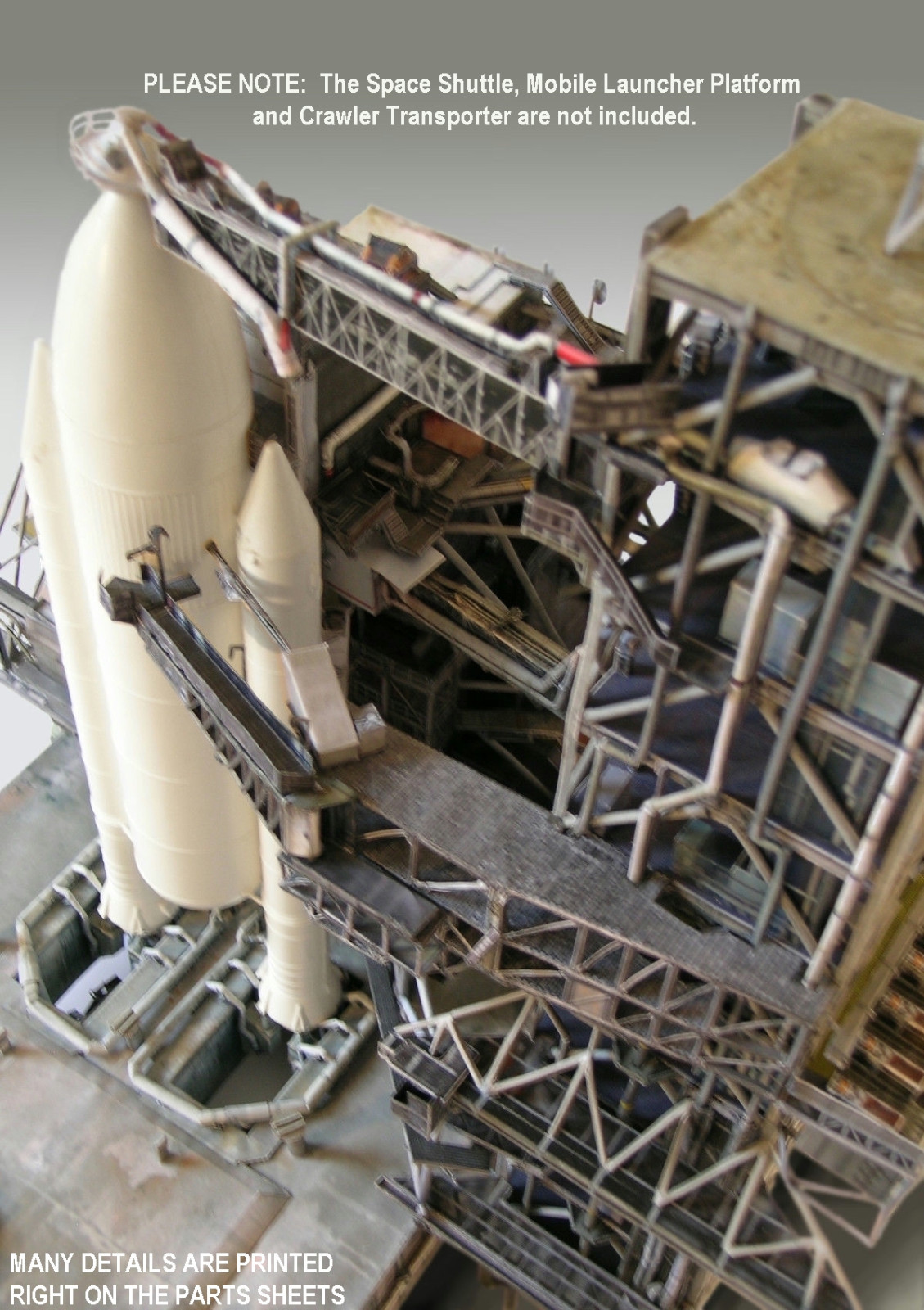 Space Shuttle Launch Pad Complex 39A 1:72 Craft Model Monogram w/Boosters READ