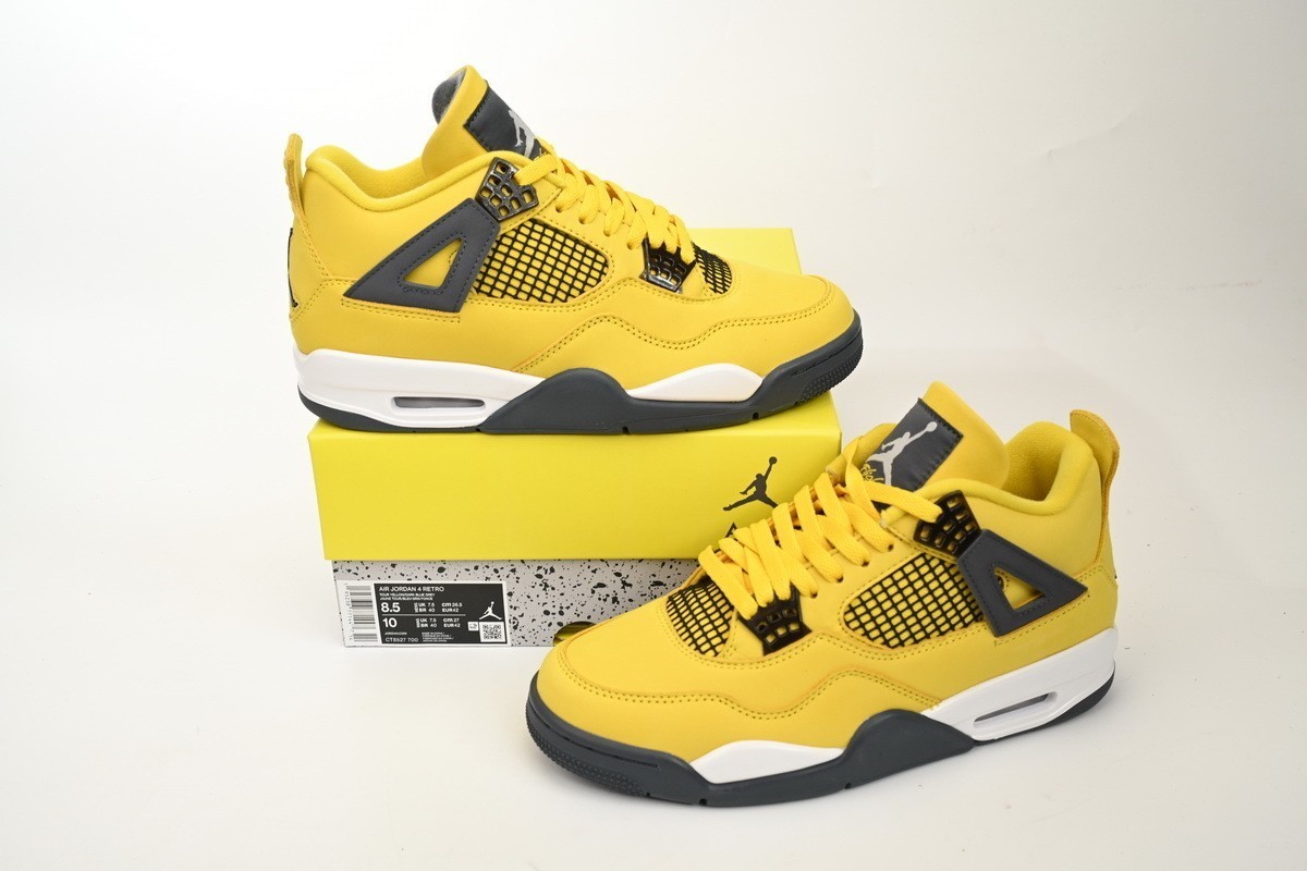 Jordan 4 Retro "Tour Yellow" Men's Mid Top Basketball Shoes