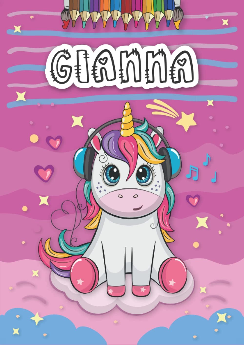 Gianna: Personalized Coloring Book for Gianna | Theme: Unicorn | Birthday gift f