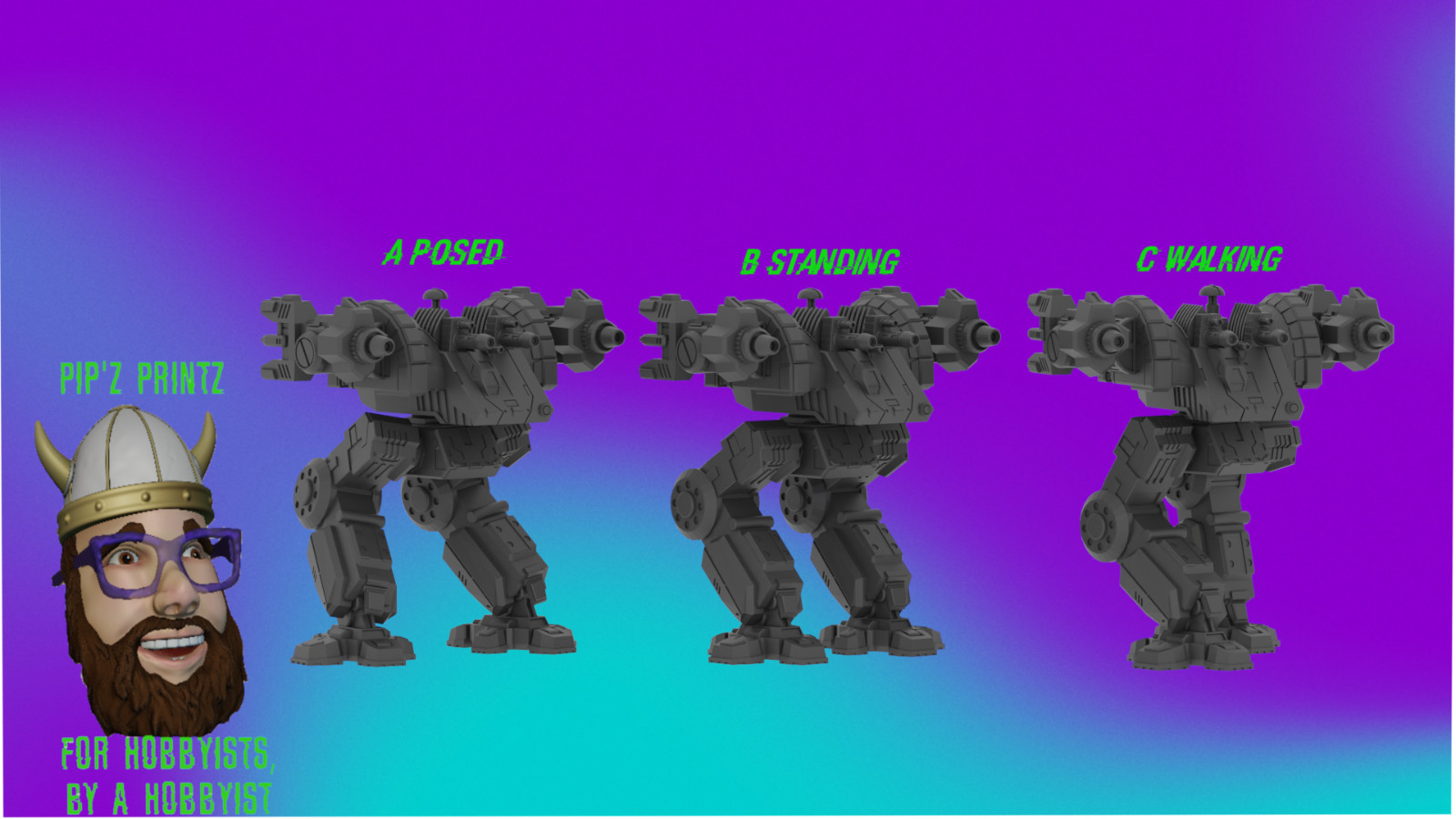 VQR-2A Vanquisher Alternate Mech Model For Battletech 6mm-10mm-15mm