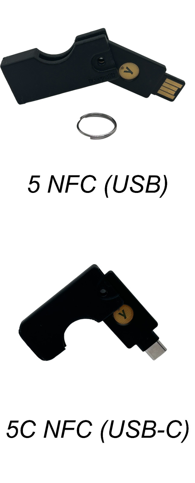 Yubikey Protector Flip Case Keychain Holder (5 NFC / 5C NFC Compatible)