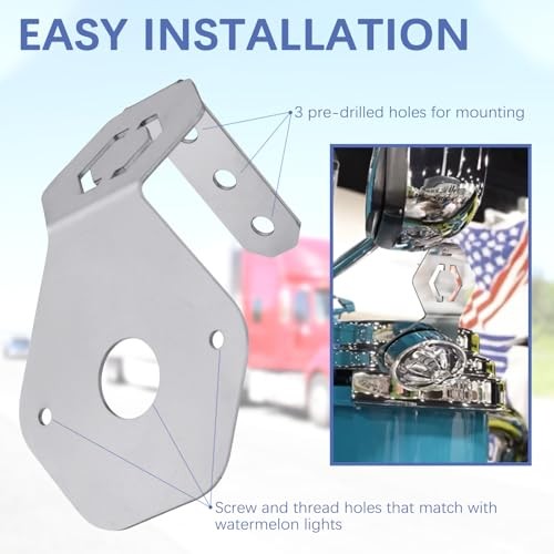 Watermelon Light Bracket, Turn Signals Bracket Watermelon Light, Stainless 4