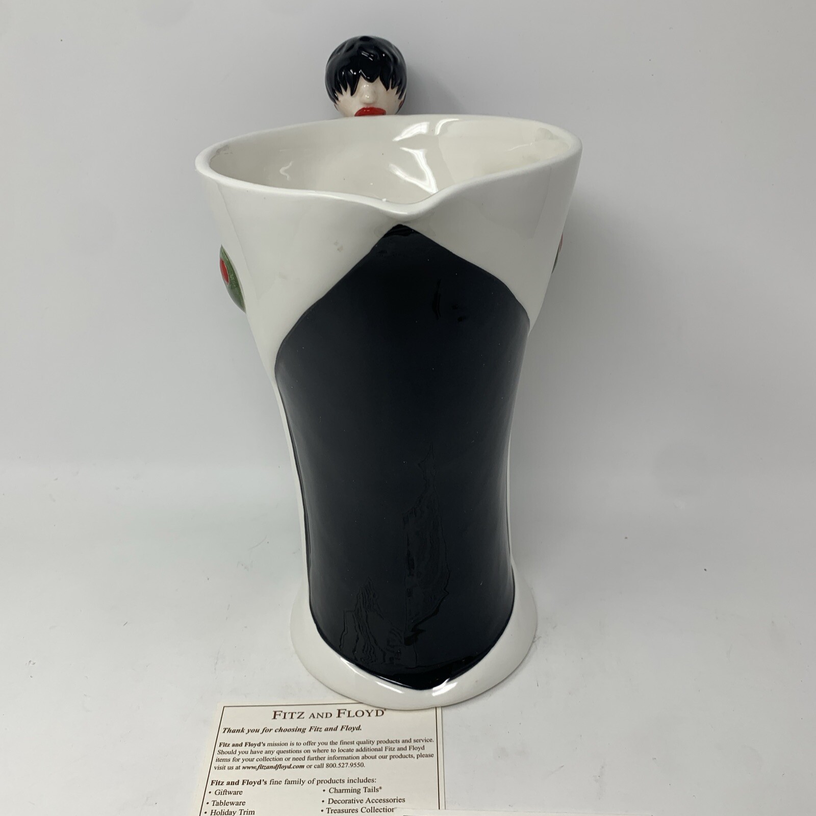 FITZ AND FLOYD COCKTAILS ANYONE? Pitcher Barware Open Box