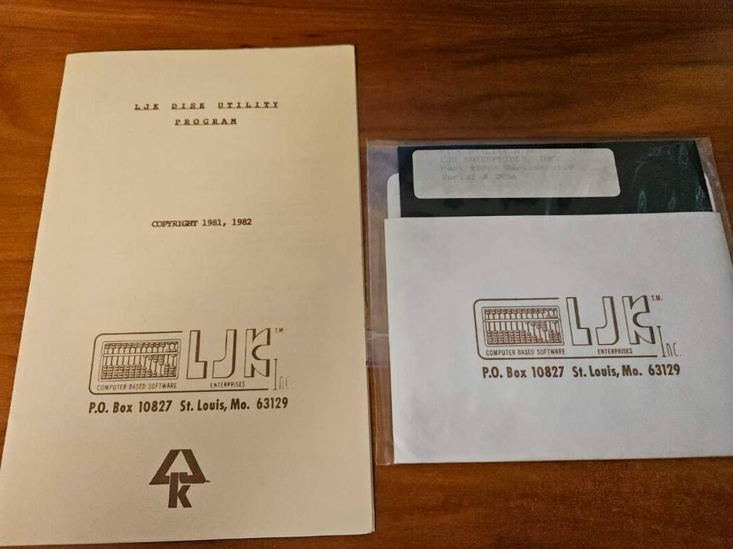 LJK DISK (FILE) UTILITY 1.0 by LJK Enterprises for ATARI 400 / 800