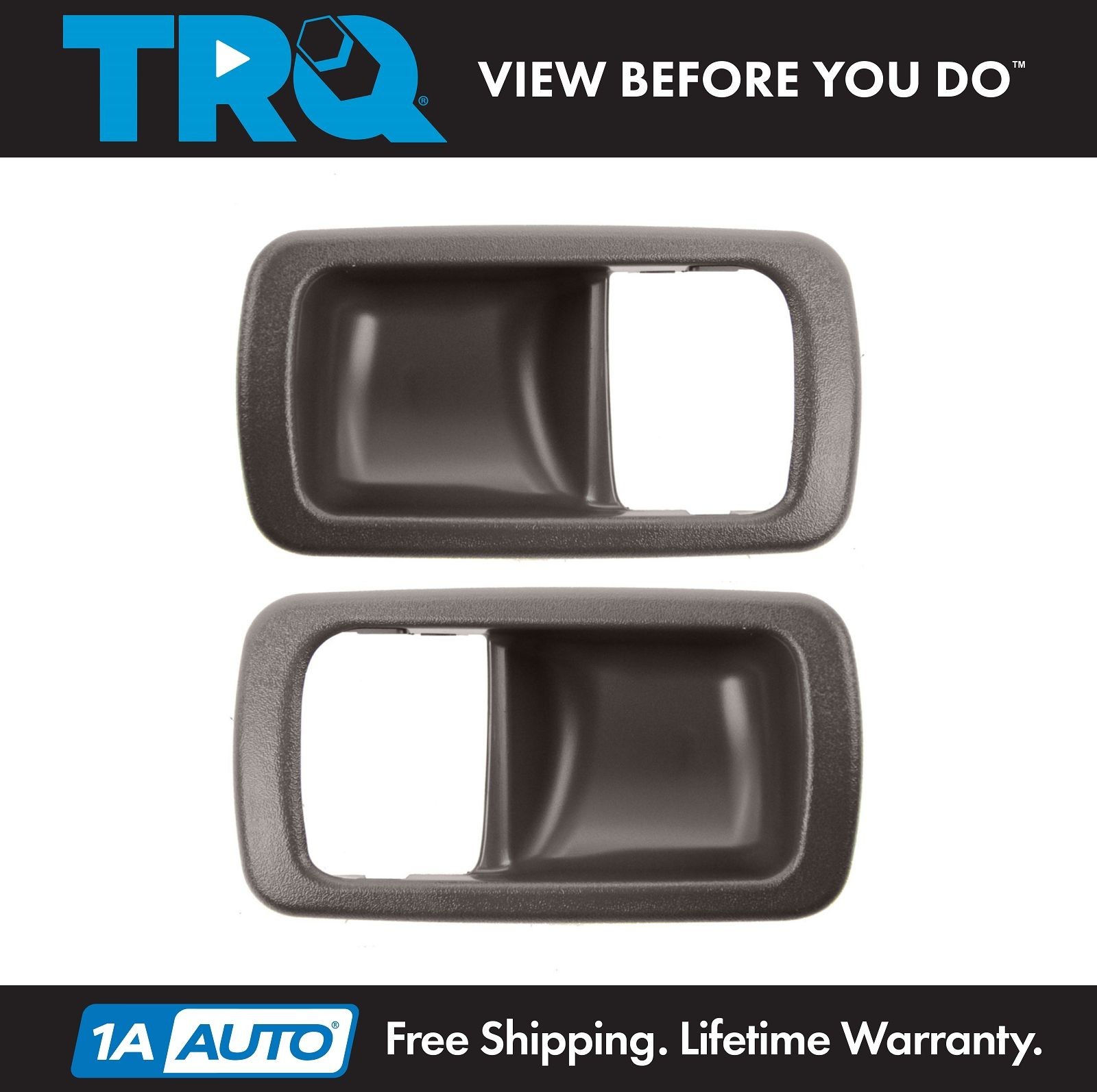 TRQ 2pc Interior Door Handle Bezel Set Brown LH RH Sides for 92-96 Toyota Camry