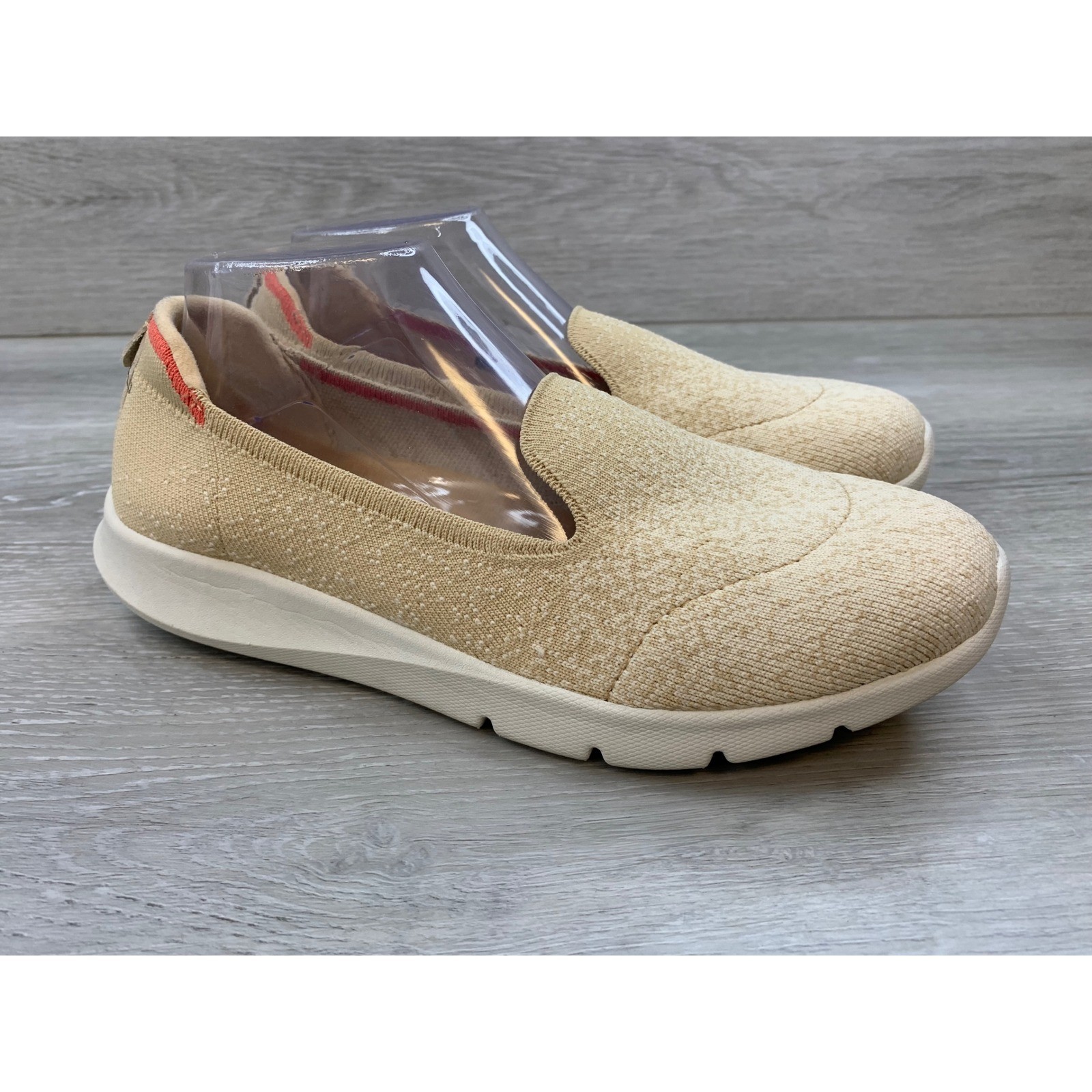 Spenco Women's Sneakers Siesta Shore Tan Marl Knit Slip On 9.5 D W Comfort Shoes