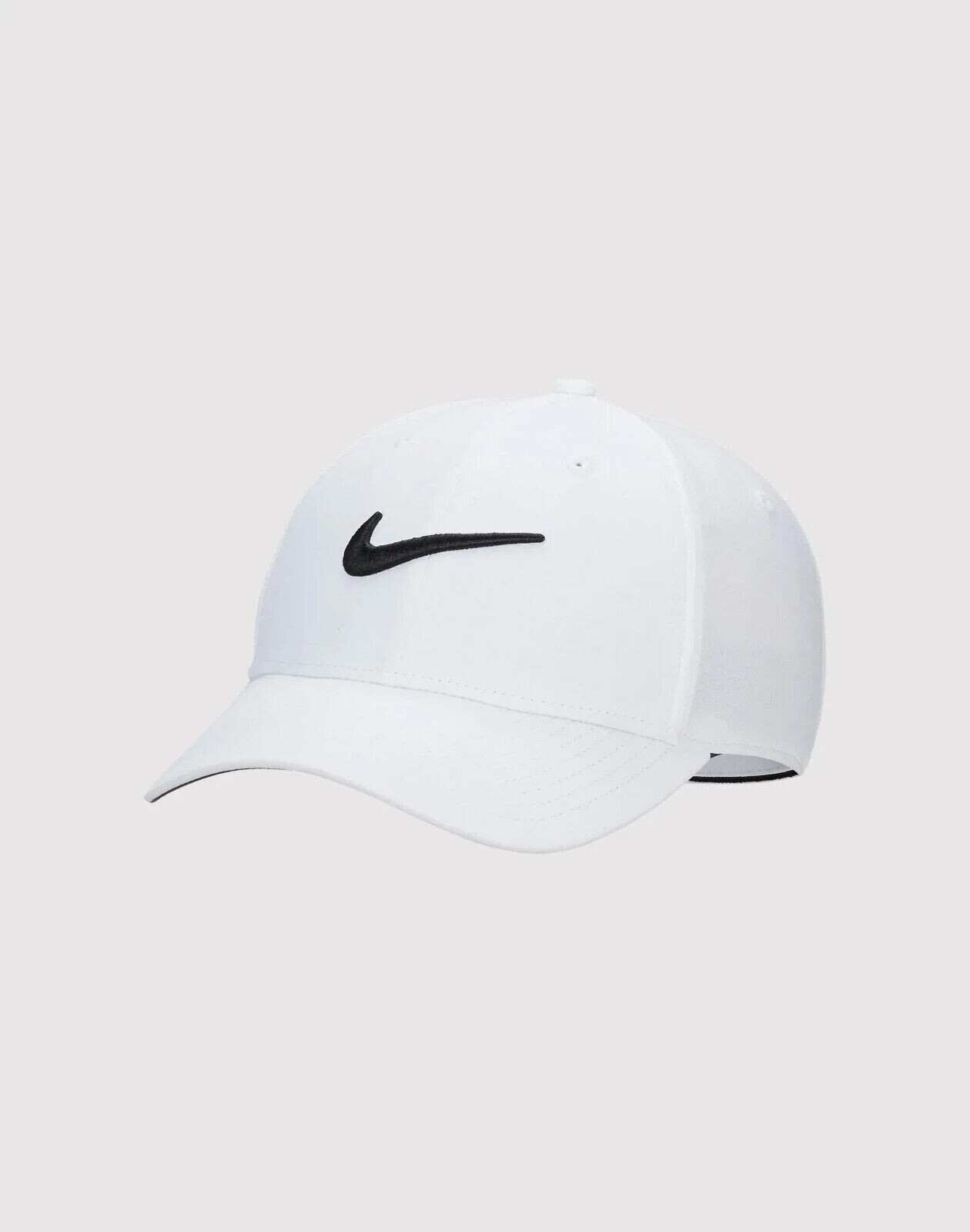 Nike Club Structured Swoosh Hat Size S/M White Black Cap FB5625 100