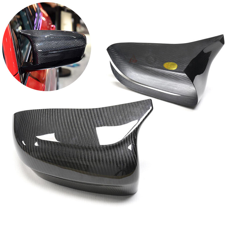 Real Carbon Fiber Side Mirror Cover Cap Sticker For BMW M5 M8 F90 F91 F92 F93