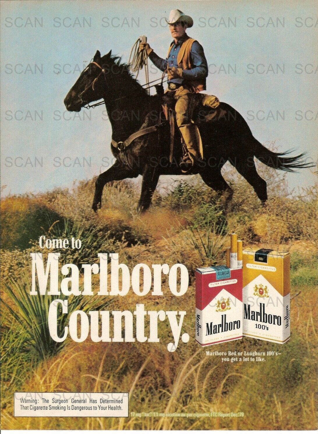 1981 Marlboro Cigarettes Vintage Magazine Ad  Marlboro Man on a Black Horse