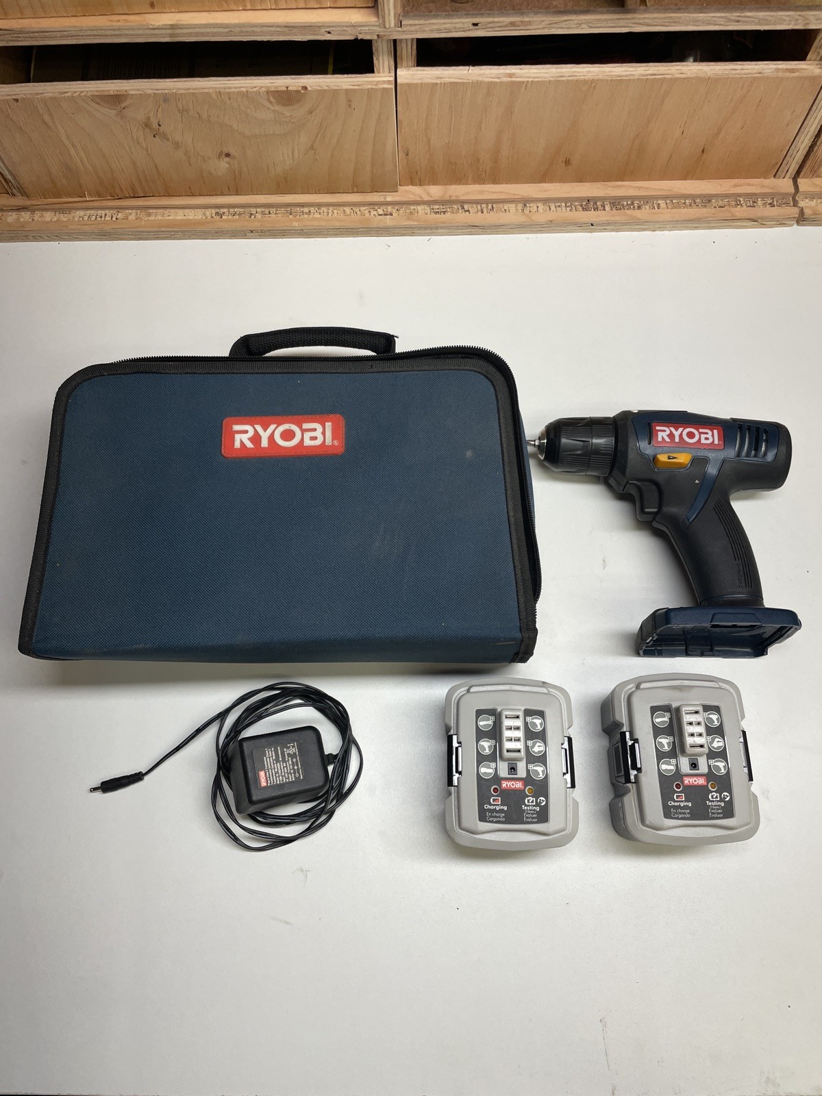 Ryobi 12V Cordless Drill CD100 With 2 OEM Batteries Charger And Case