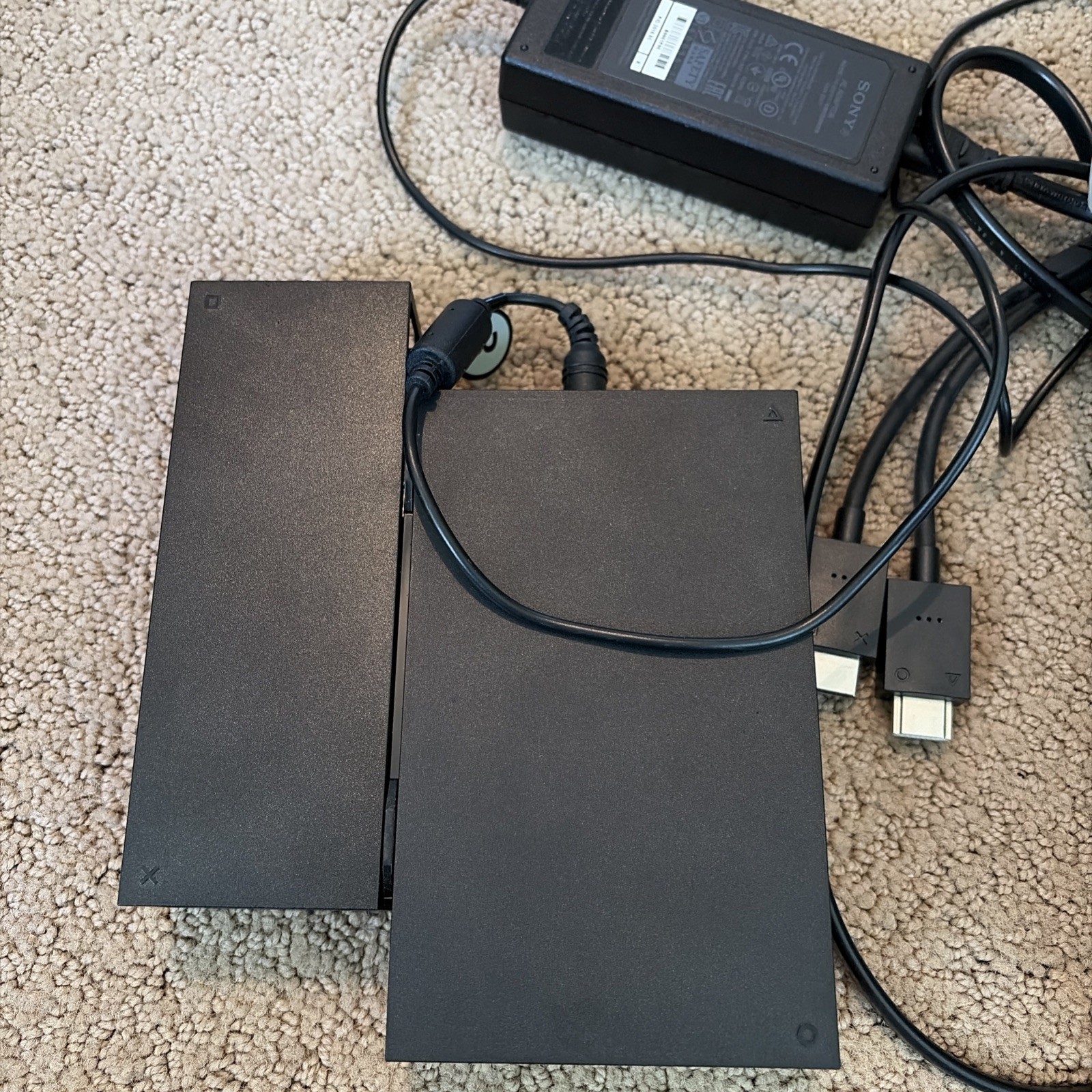PlayStation VR 1 Headset and Breakout Box with cables, no controllers