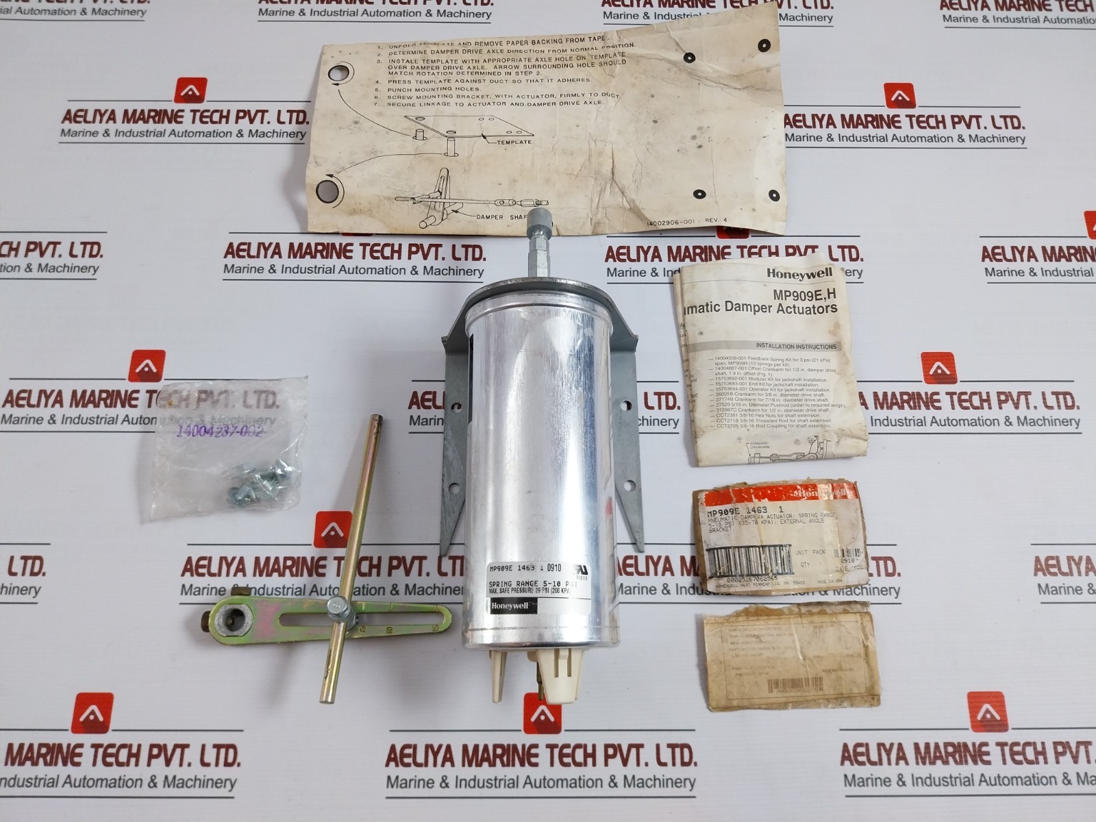 HONEYWELL MP909E 1463 1 Pneumatic Damper Actuator 5-10 PSI