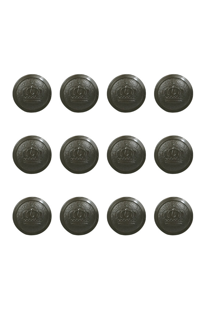 WWI Imperial German Prussian Crown EM Button 21mm (12pcs)