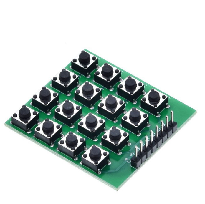 8pin 4x4 Matrix 16 Keys Button Keypad Keyboard Breadboard Module MCU for Diy Kit