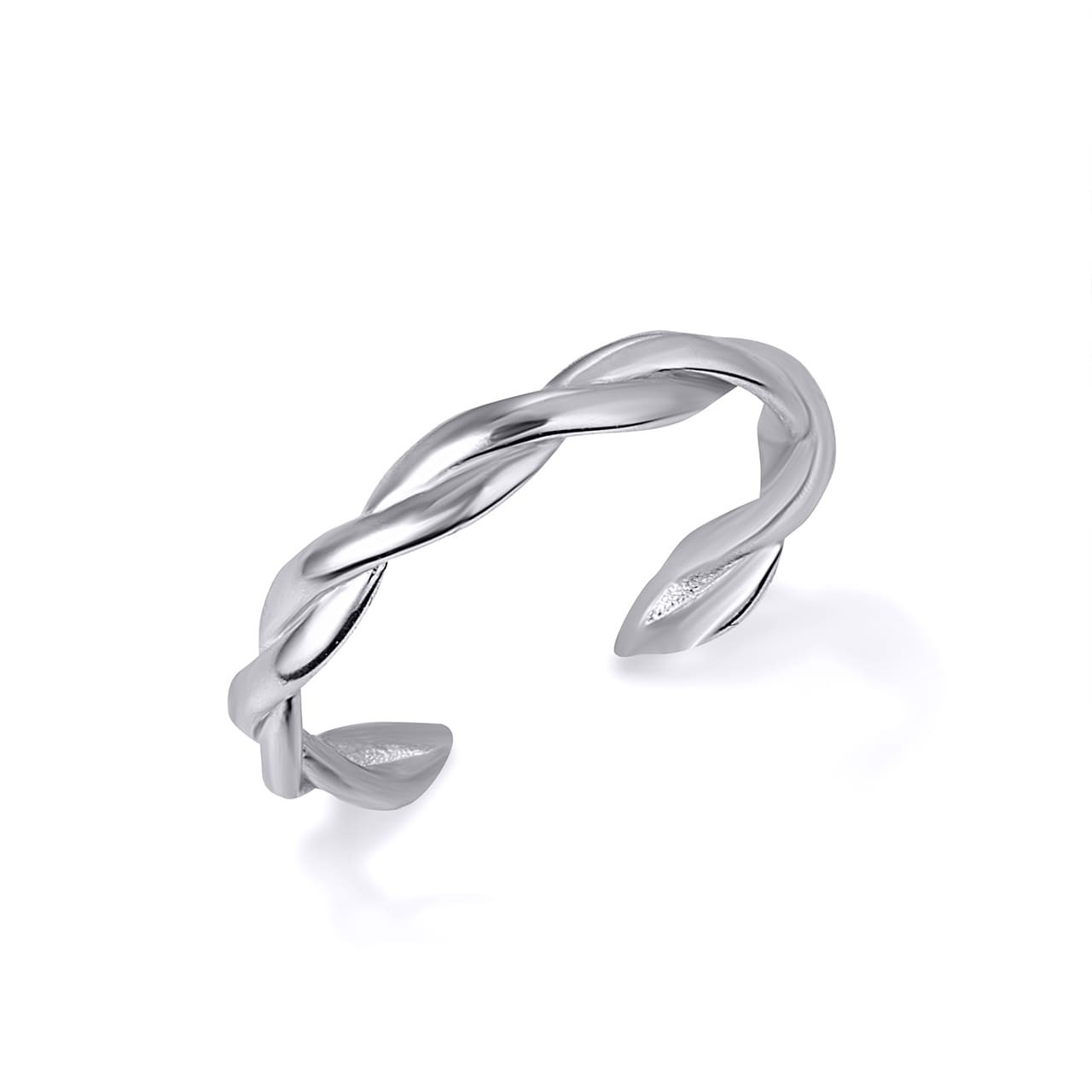 Gold Stackable Twist Eternity Toe Ring (Available in Yellow/Rose/White Gold)