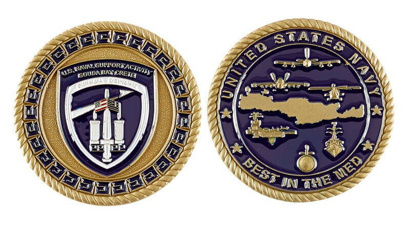 Challenge Coin U.S. NAVY NSA SOUDA BAY CRETE CHALLENGE COIN