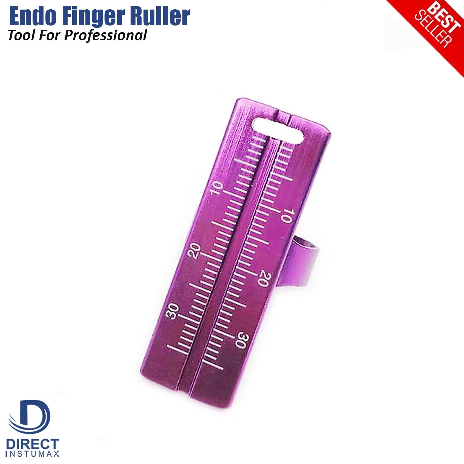 Endodontic Finger Ruler Span Measuring Root Canal Scaler Gauge Endo Ring Purple