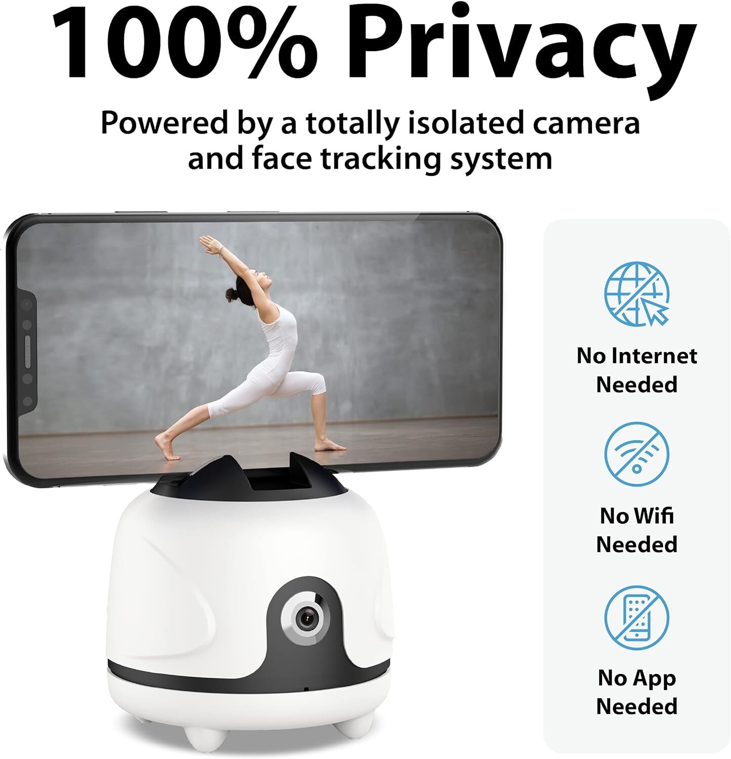Auto Face Tracking Tripod Holder 360° Rotation Face Body Phone Camera Mounted
