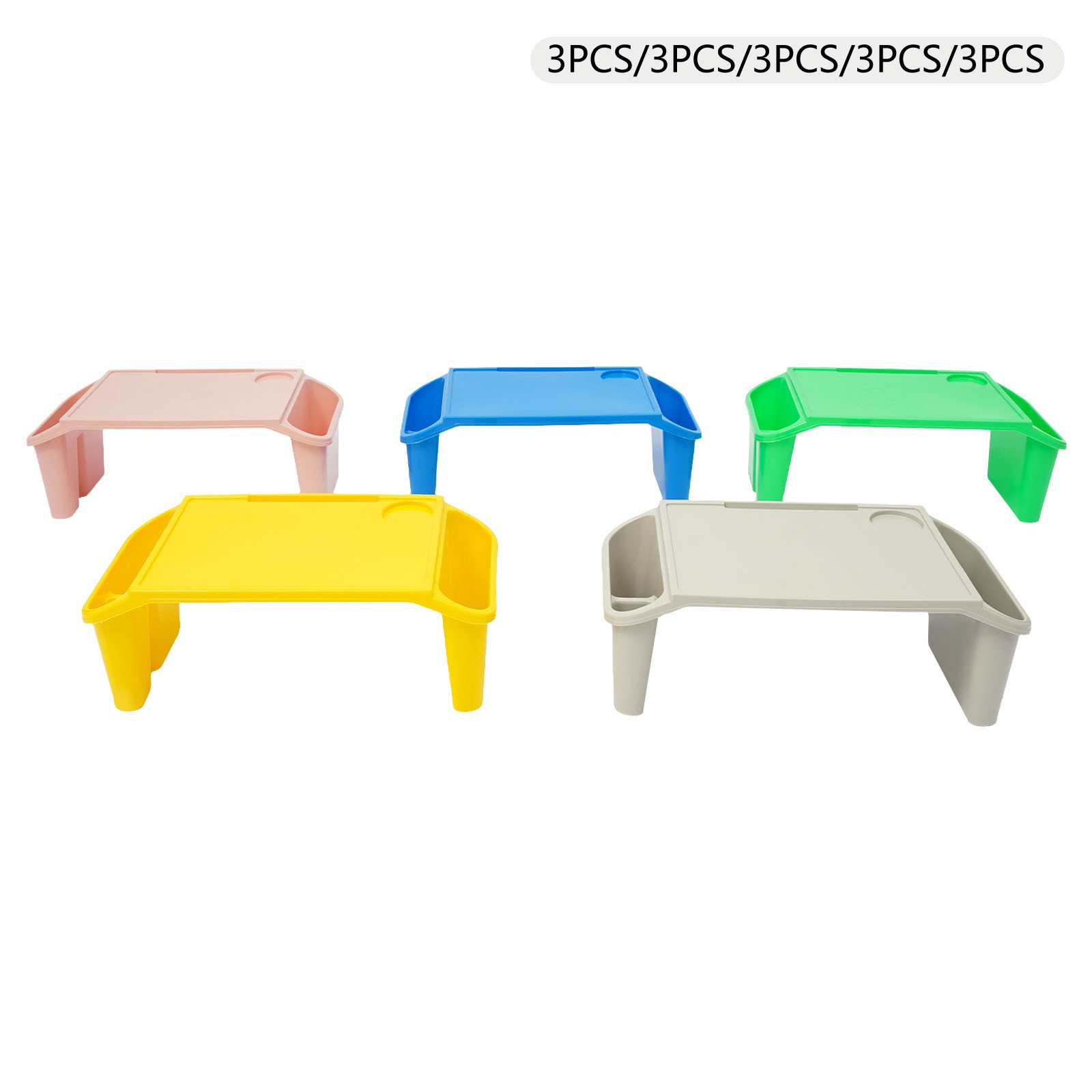 Kids Lap Desk Tray 15 Pcs Multicolor Portable for Writing Eating Reading Games