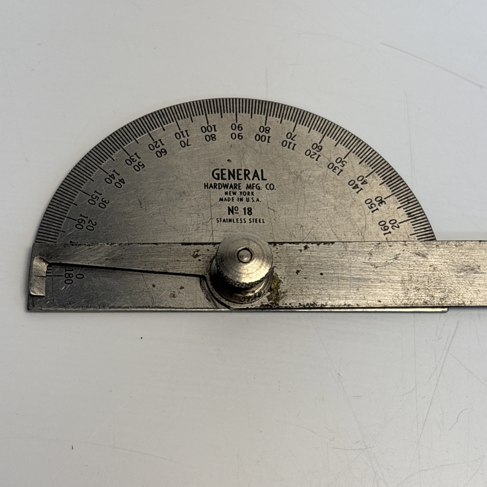 General Hardware No 18 Protractor Stainless Steel USA