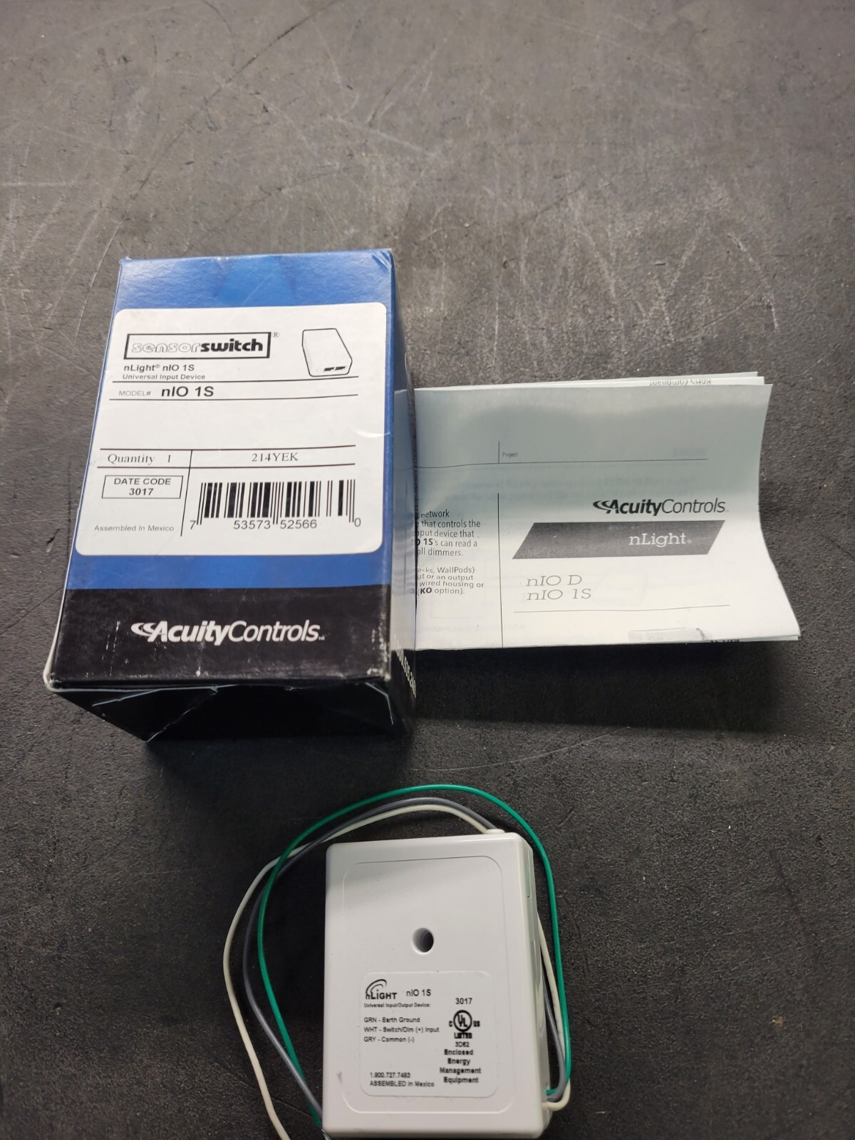 Acuity Controls Sensor Switch N/O 1S 214YEK.