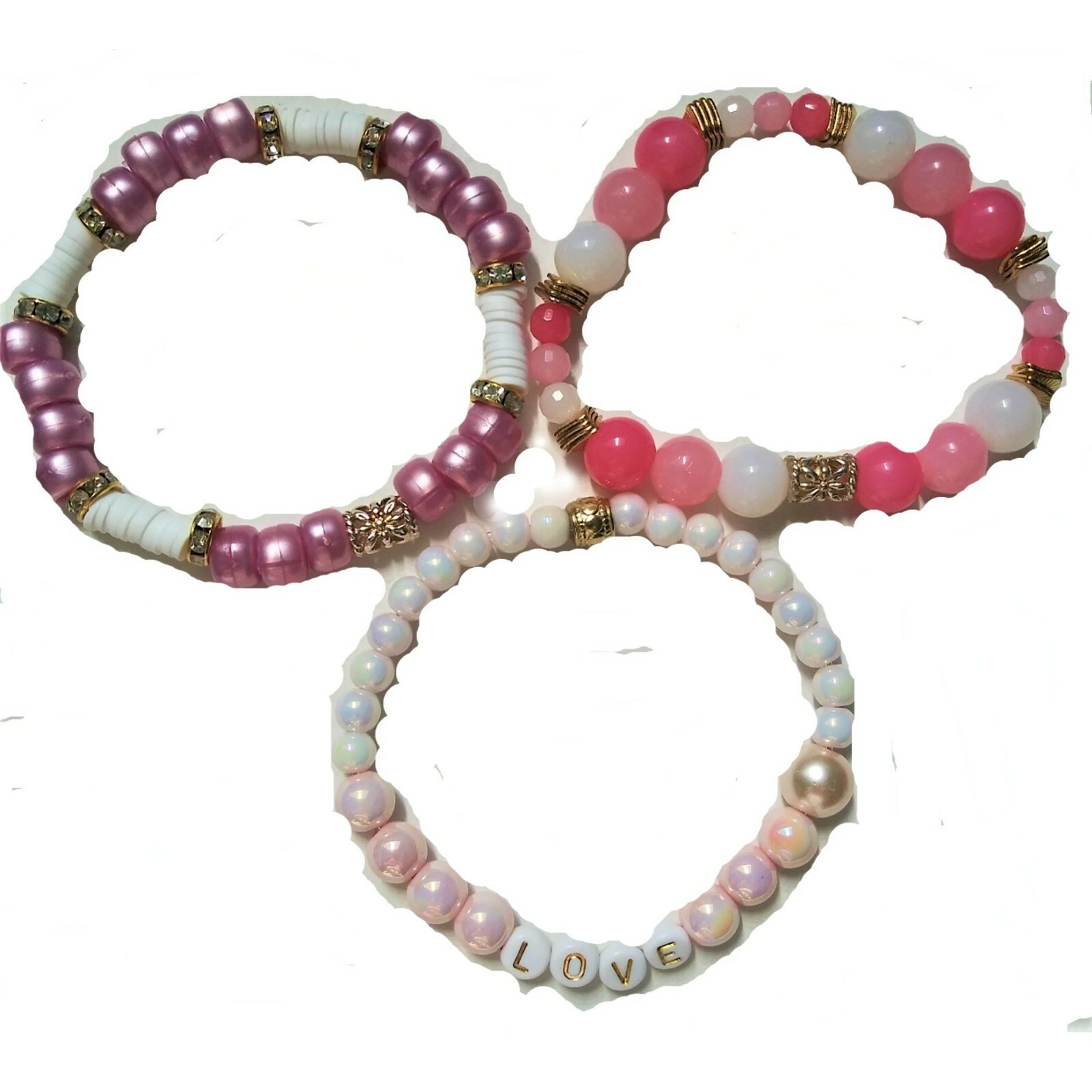 Love Stacked Stretchy Bracelets