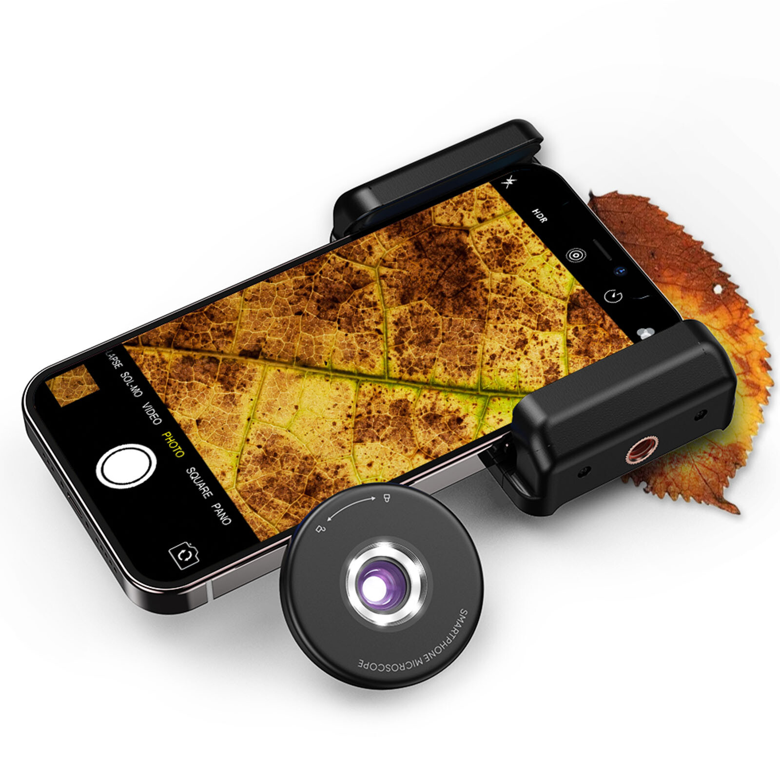 APEXEL Smartphone Microscope Portable Micro Exploration with LED Fill Light