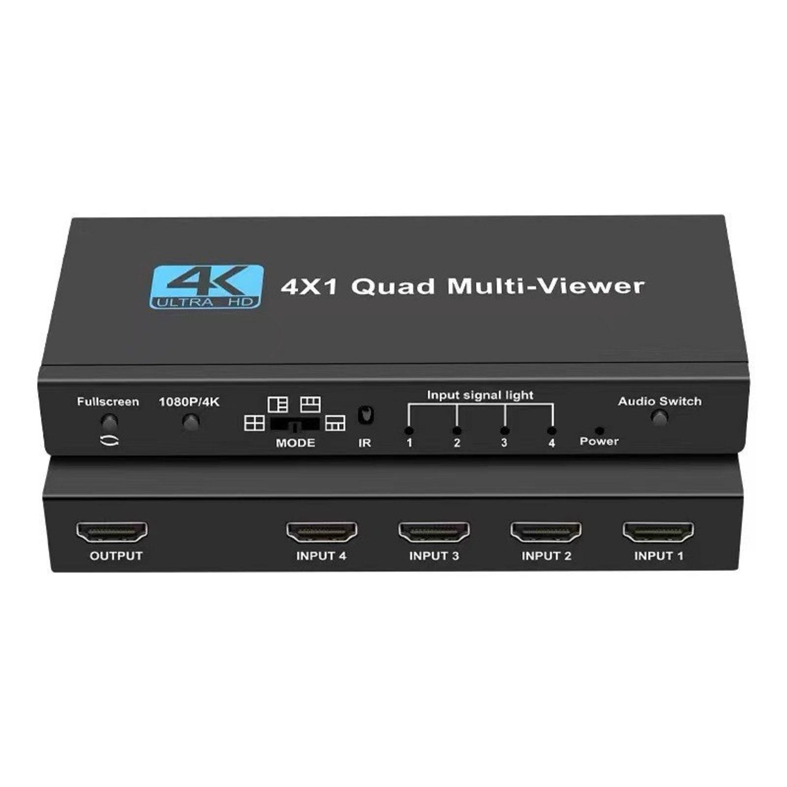 4K HDMI 4x1 1080P Multi-Viewer Seamless Quad Screen Real Time Remote Splitter g