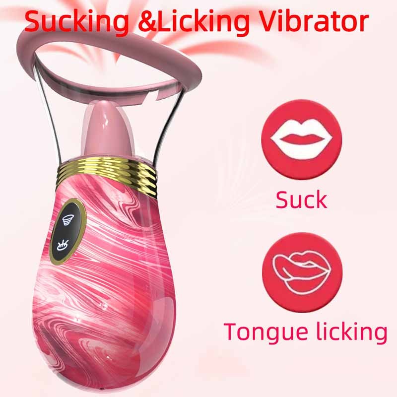Tongue Licking Clitoral Vibrator Clit Sucking Stimulator Suction Cup Lubricants