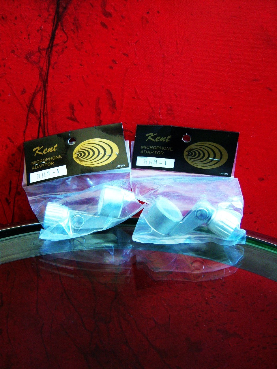 Lot of 2 vintage Kent MHM-1 microphone clips for Shure Electro Voice AKG ETC # 1