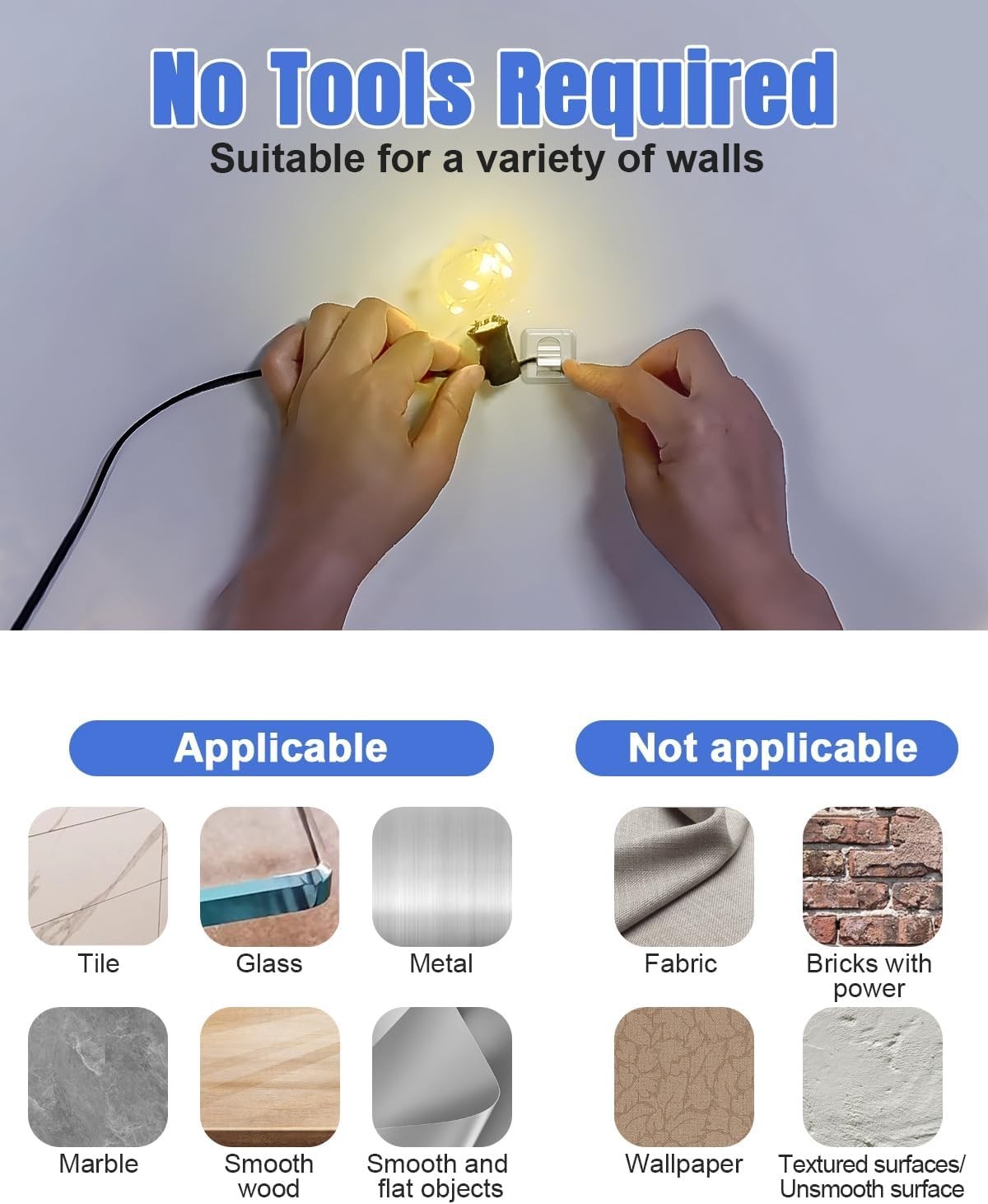 Versatile 20 Pack Clear Light Clips for Outdoor Decor - Waterproof & Durable