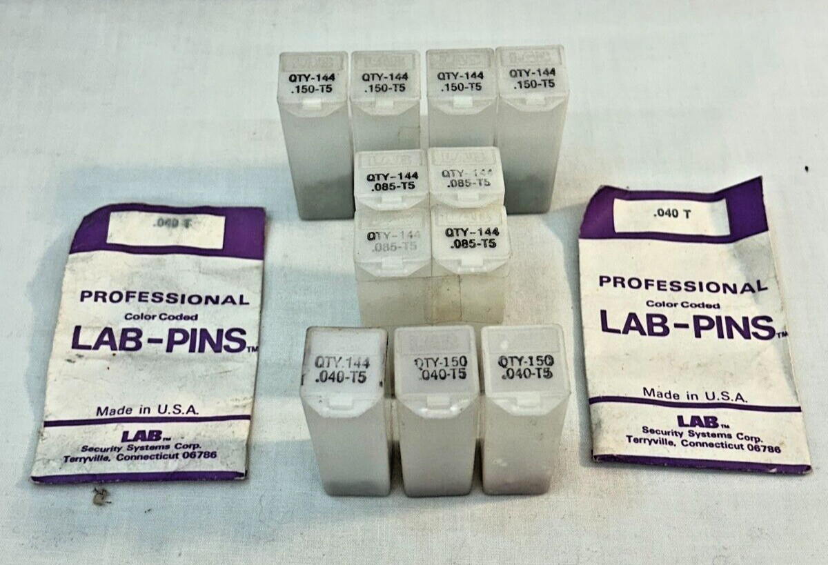 Mixed Lot of LAB Professional Quality Top Lock Pins (Lot of 13 packages)
