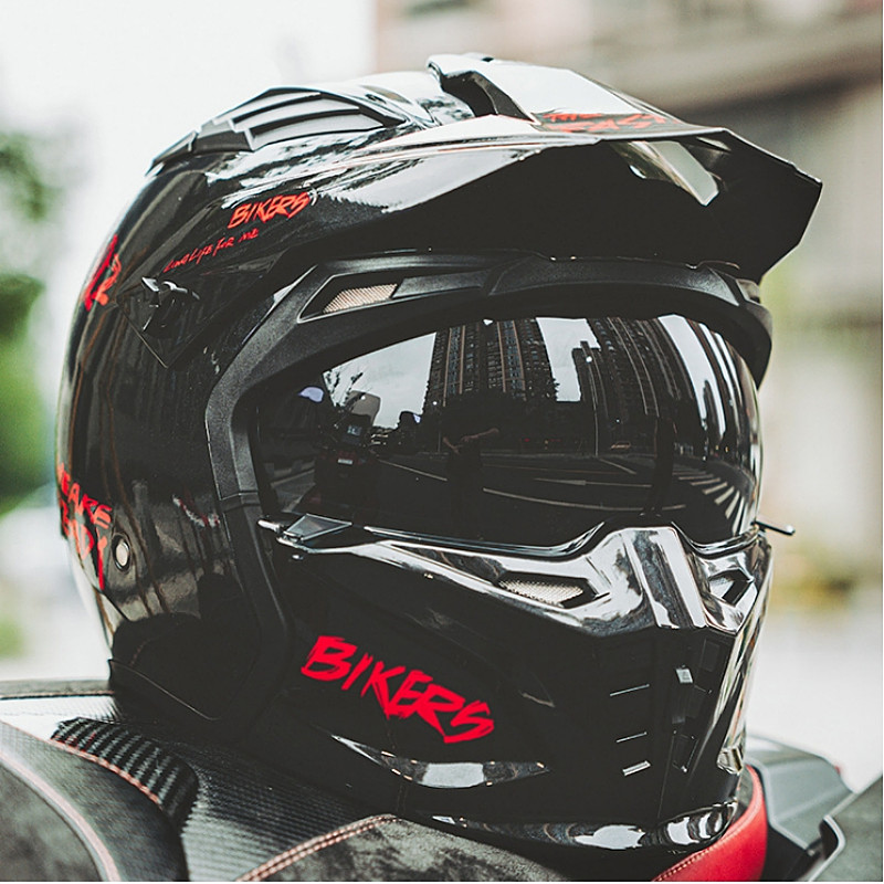 Motorcycle Riding Helmet Men's and Women's Combination Full Face Vintage Helmets