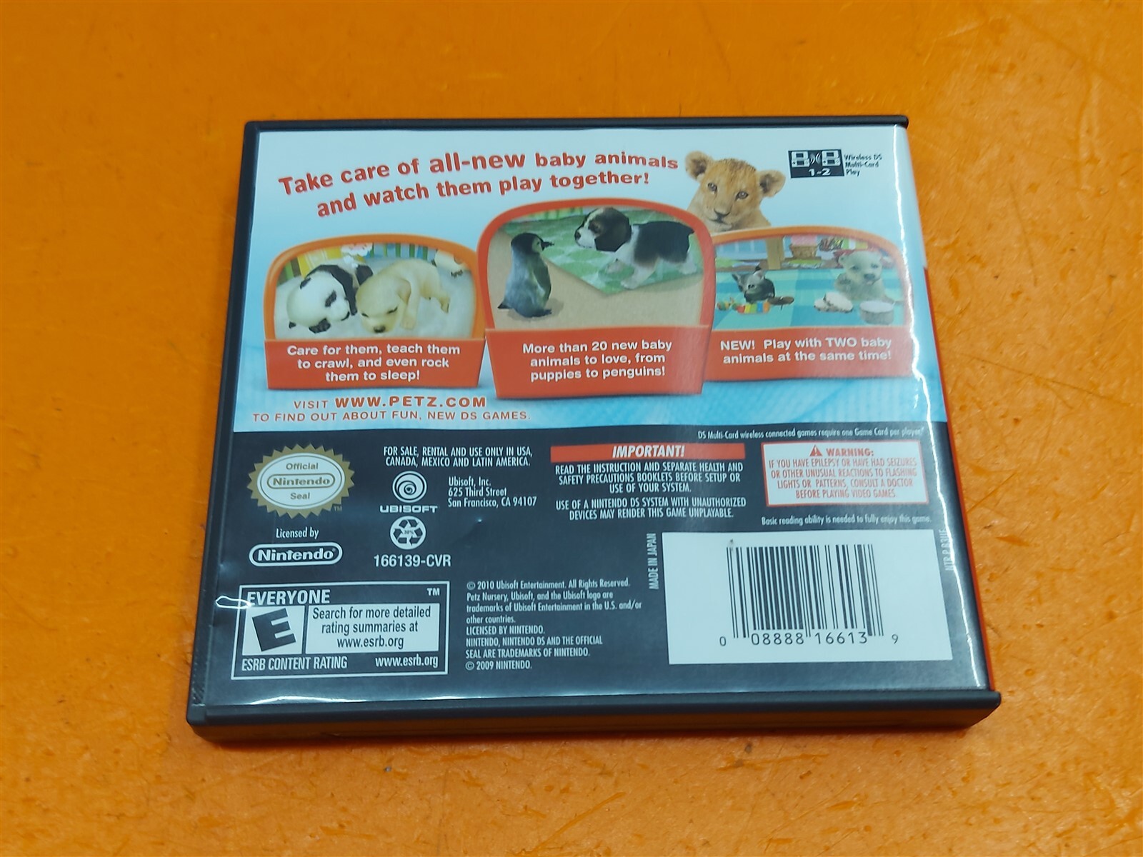 ⭐️⭐️⭐️⭐️⭐️ **Empty Case** Petz Nursery 2 Nintendo DS w Inserts