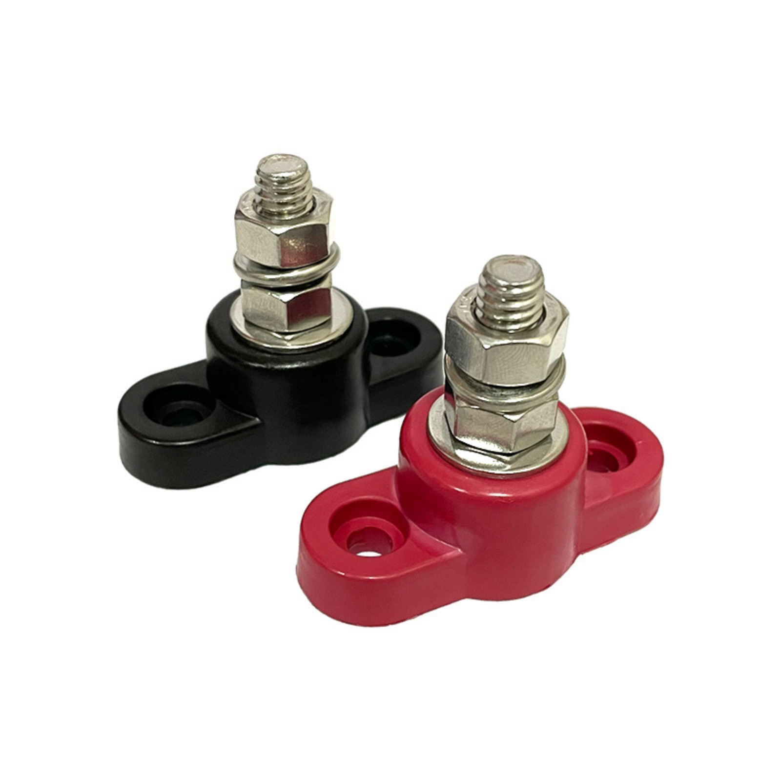 2PCS Heavy Duty Battery Junction Posts, 12V-48V Single Stud for Auto Marine