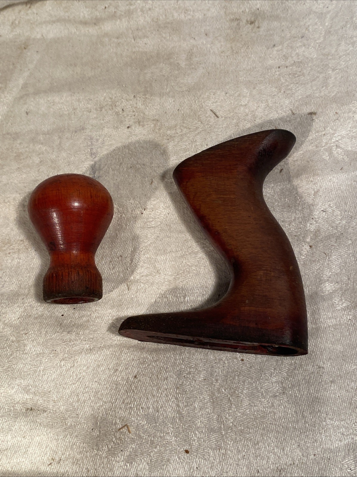 Vintage wood plane wood knob handles With Screws #2